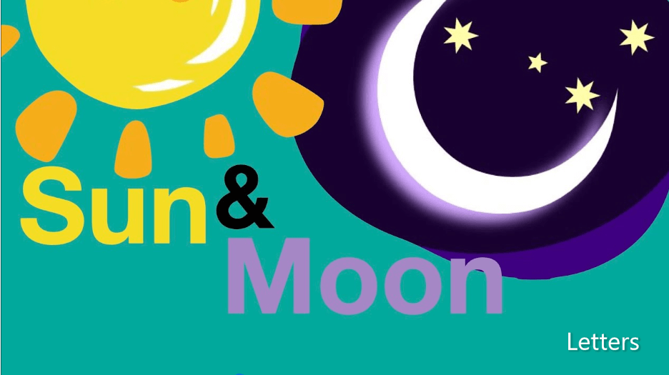 The sun & the moon expressing Shamsy & Qamary letters