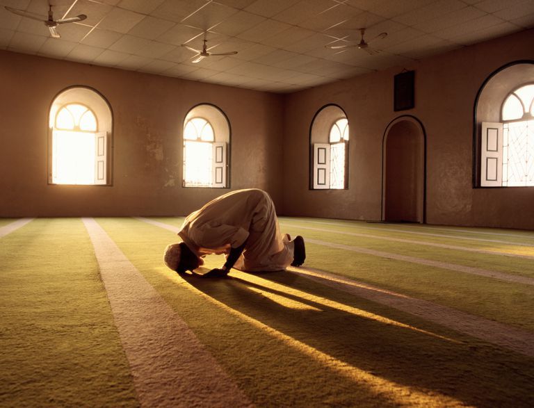 A Muslim performing Sujood in a Masjid