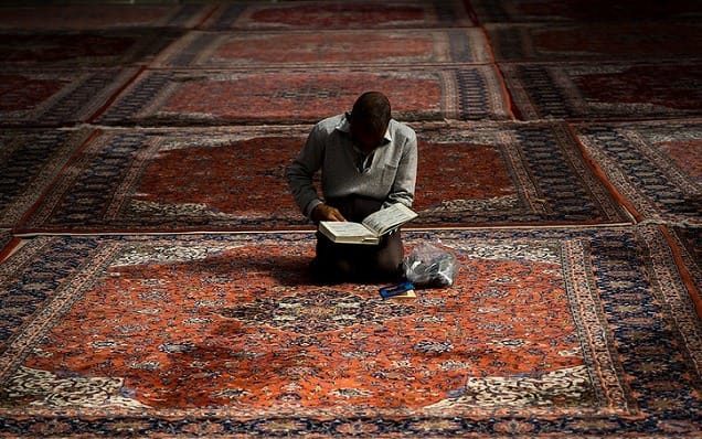 A man reciting the Holy Quran