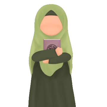 pngtree cartoon of a cute muslim girl hugging the newspaper png image 6454136 removebg preview