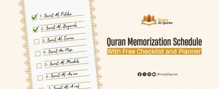 Quran Memorization Schedule With Free Checklist and Planner