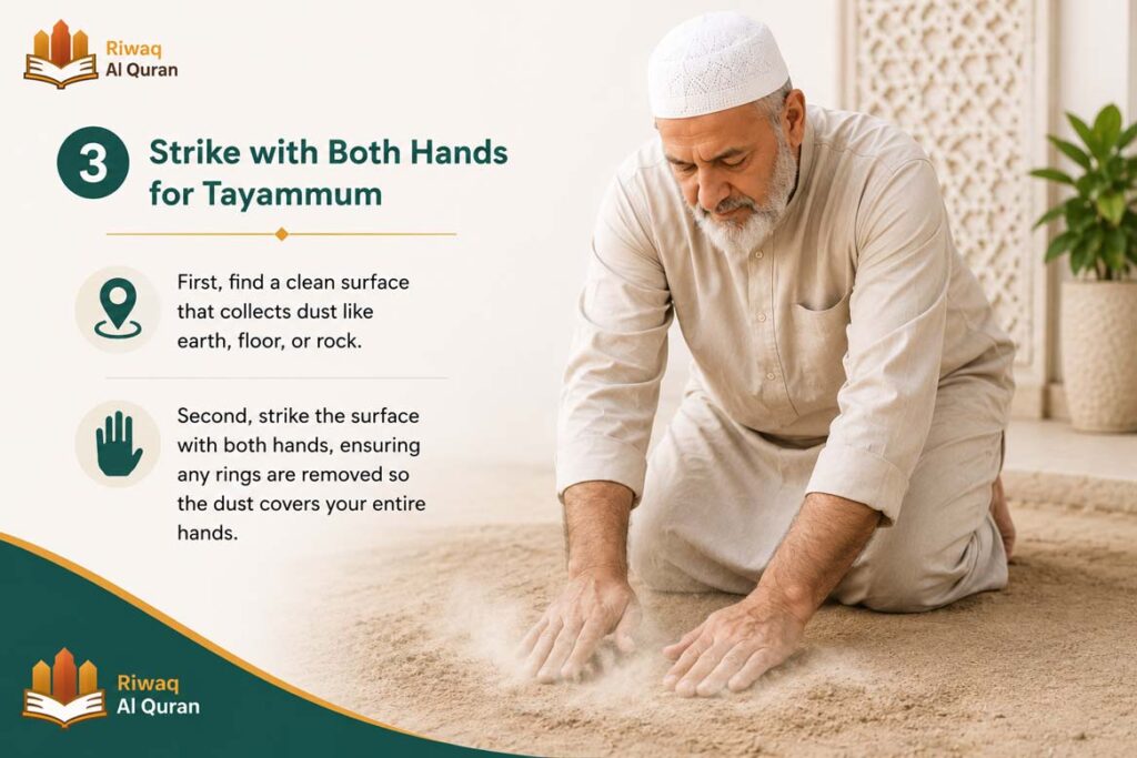 How To Do Wudu Without Water? Tayammum With Steps 3 method of performing tayammum